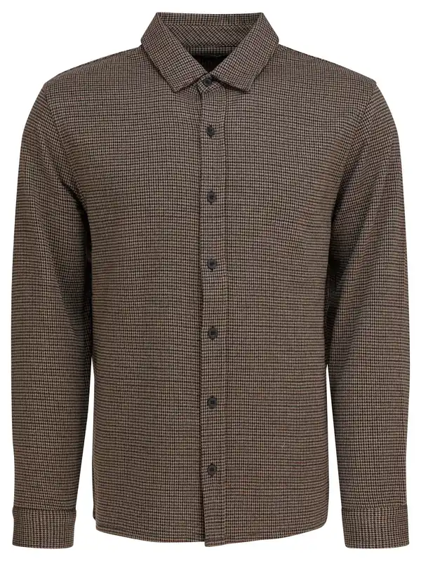 Houndstooth Shirt Shirts Brown - Vince
