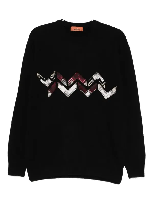 Wool Sweater With Zigzag Detail - Missoni