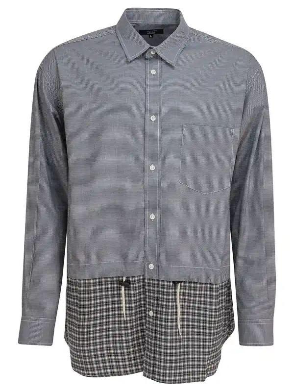 Shirt With Cotton Inserts Shirts Grey - Comme Des Garçon