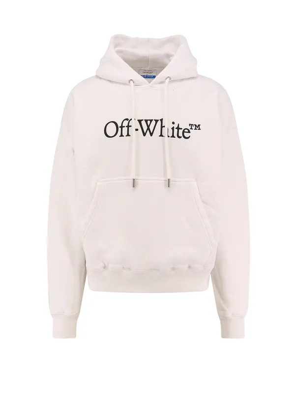 Cotton Sweatshirt Whit Frontal Logo Print - Off-White