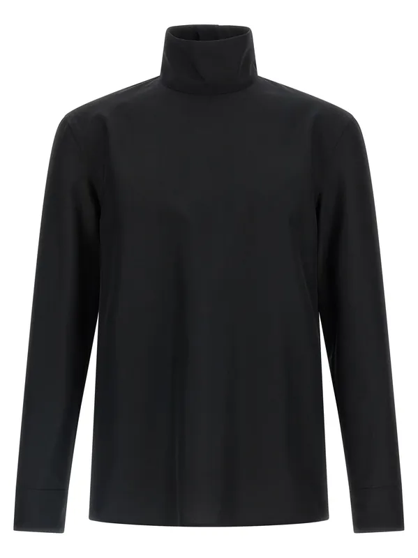 Technical Panama Shirt Shirt And Blouse Black - Gucci