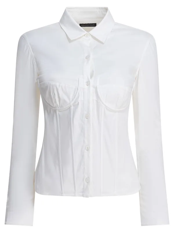 Corset Shirt Shirts White - Balenciaga