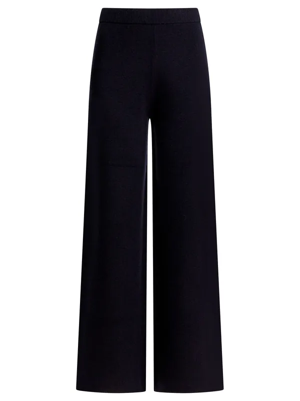 Wool And Cashmere Pants Trousers Blue - Max Mara