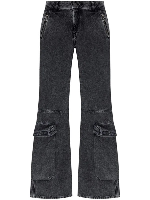 Flared Denim Cotton Jeans - Diesel