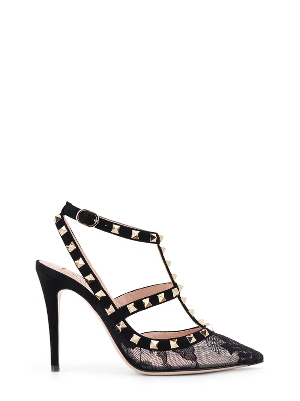 Rockstud Suede And Lace Pumps - Valentino Garavani