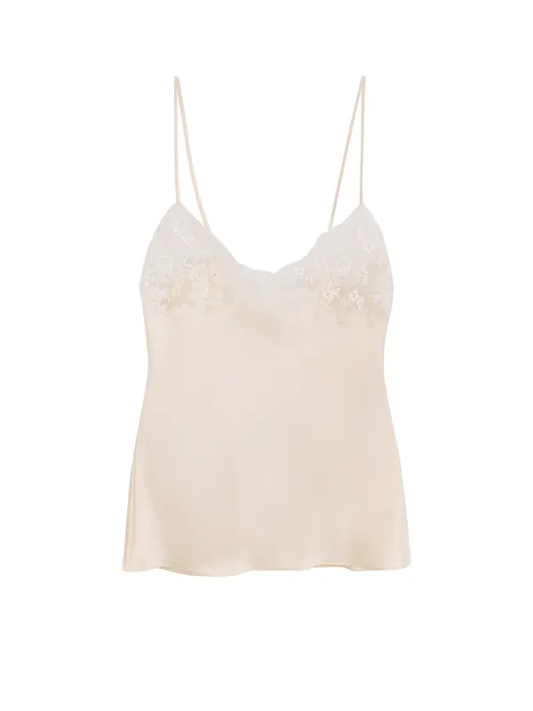 Silk Top With Lace Detail - Chloé
