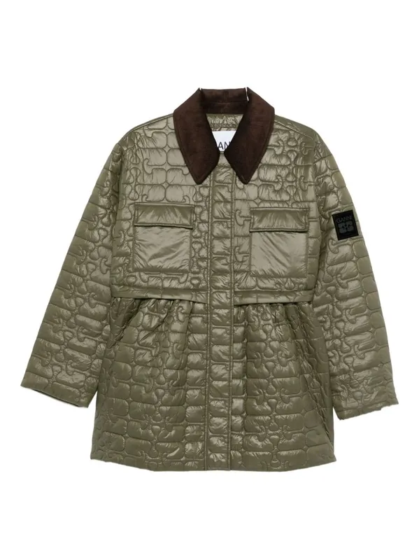 Recycled Nylon Quilted Jacket - Ganni