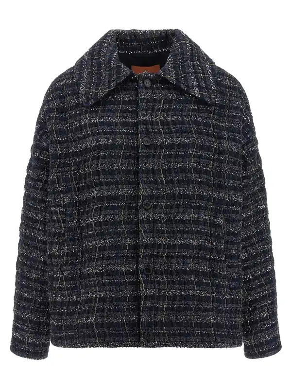Caperdoni Frame Overshirt Coats And Trench Coats Blue - Missoni