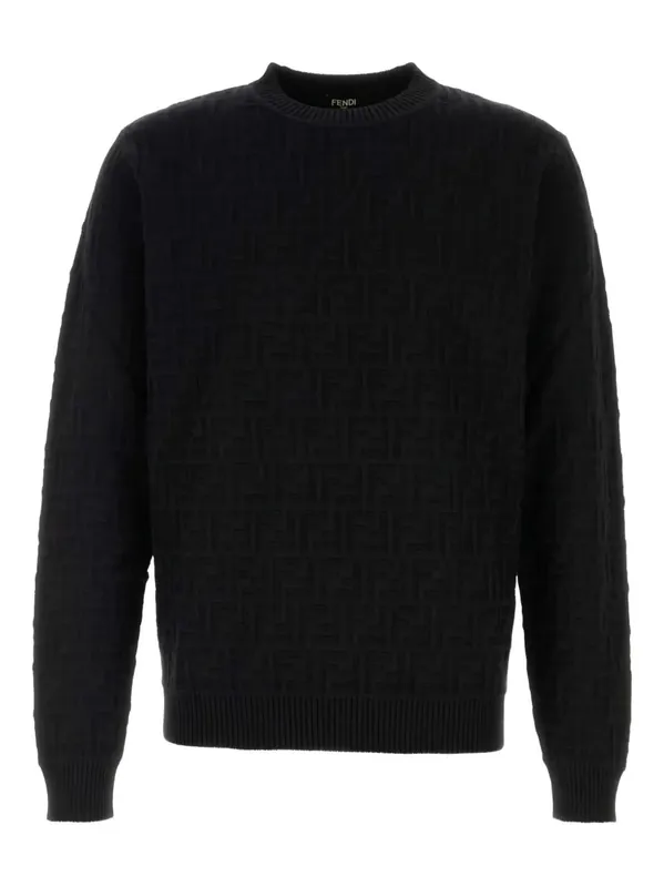 Ff-Pattern Cotton Sweater