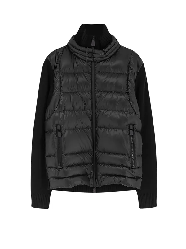 Wool Blend Jacket With Logo Detail - Moncler Grenoble