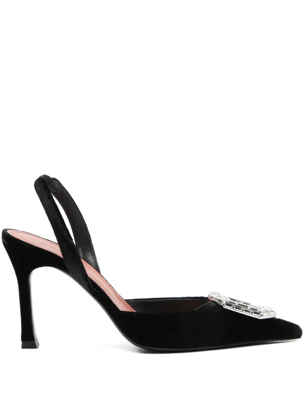 Camelia Velvet Slingback Pumps - Amina Muaddi