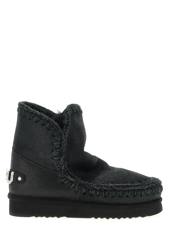 Eskimo 18 Rhinestone Logo Boots And Ankle Boots Black - Mou