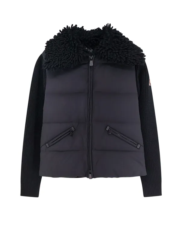 Down Jacket With Wool Inserts - Moncler Grenoble