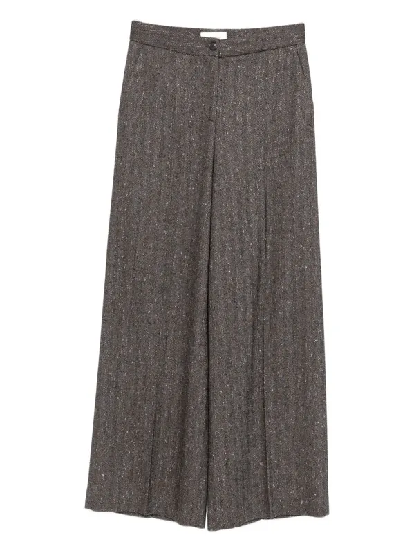 Wool Blend Trousers - Via Masini 80