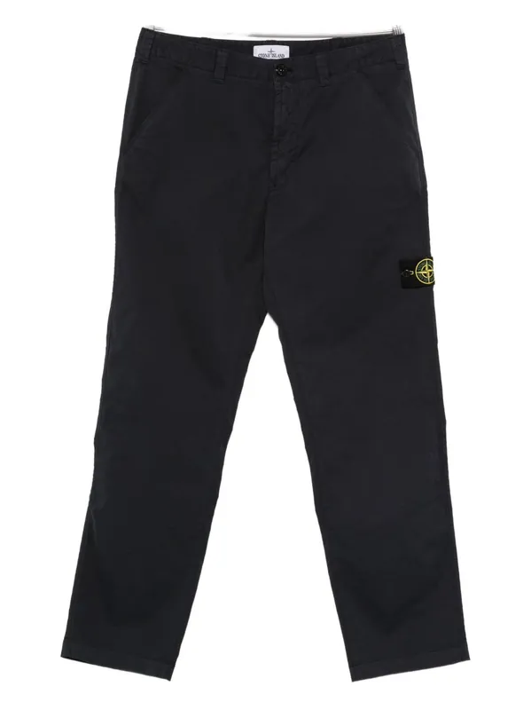 Logo Cotton Cargo Trousers - Stone Island
