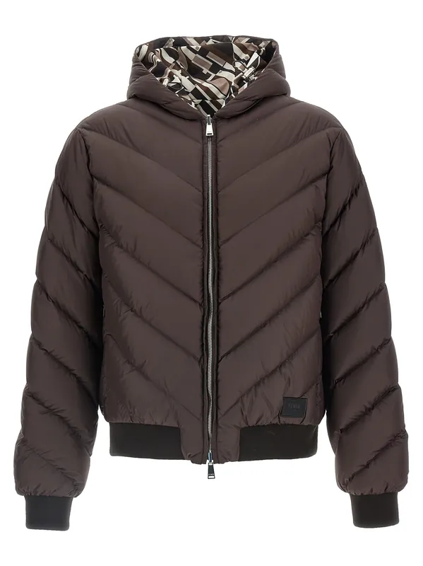 Reversible Down Jacket Puffer Jackets Multicolor - Fendi