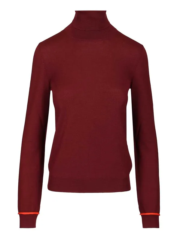 Wool Turtleneck Knitwear Bordeaux - Loewe