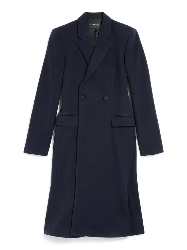 Godet Brushed Wool Midi Coat - Balenciaga