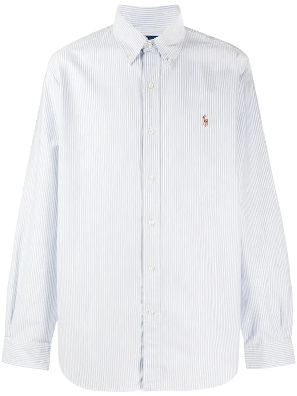 Custom-Fit Striped Oxford Shirt