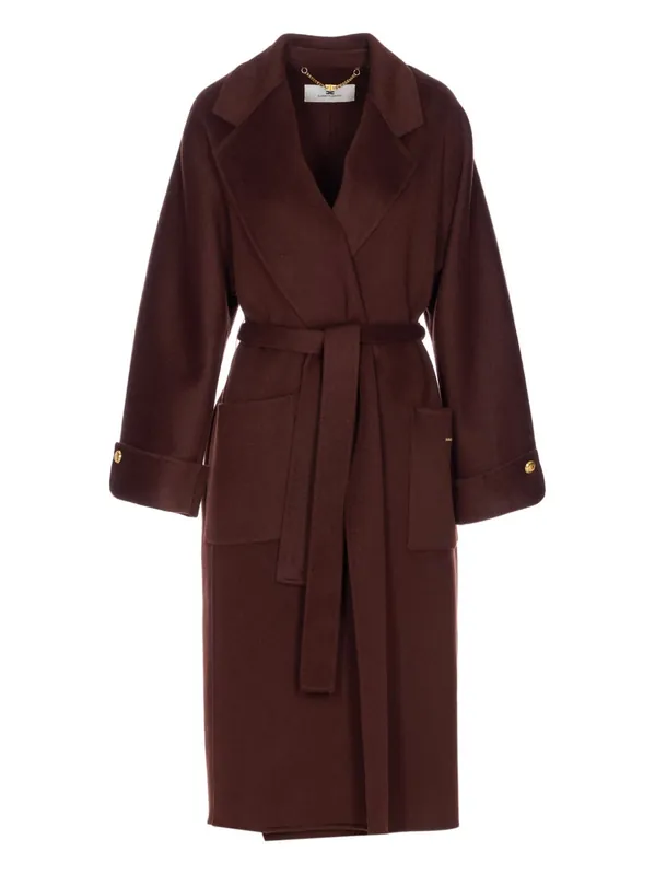 Wool Belted Coat - Elisabetta Franchi
