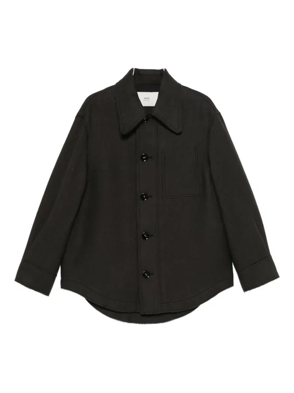 Wool Shirt Jacket - Ami Paris