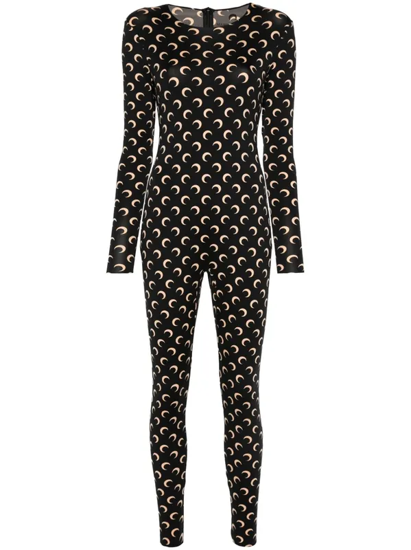 Moon Printed Catsuit - Marine Serre