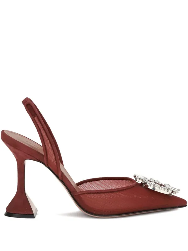 Begum Mesh Slingback Pumps - Amina Muaddi