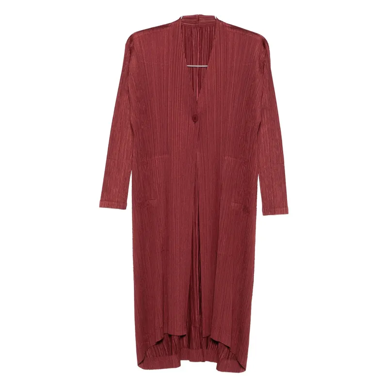 Coats Red - Pleats Please Issey Miyake