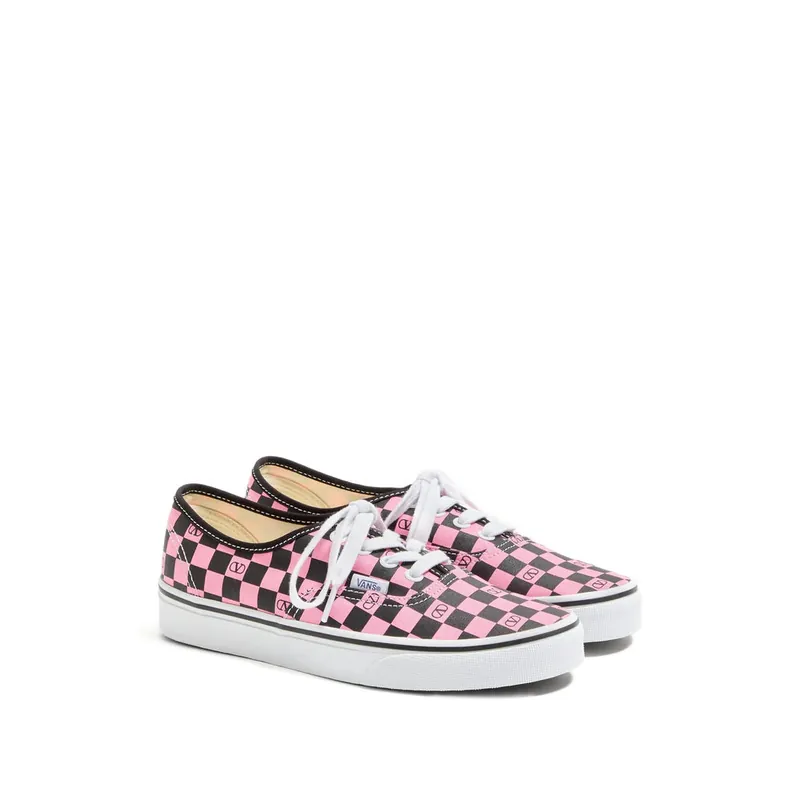 VLogo Checkerboard Sneakers Pink, Black - Vans X Valentino