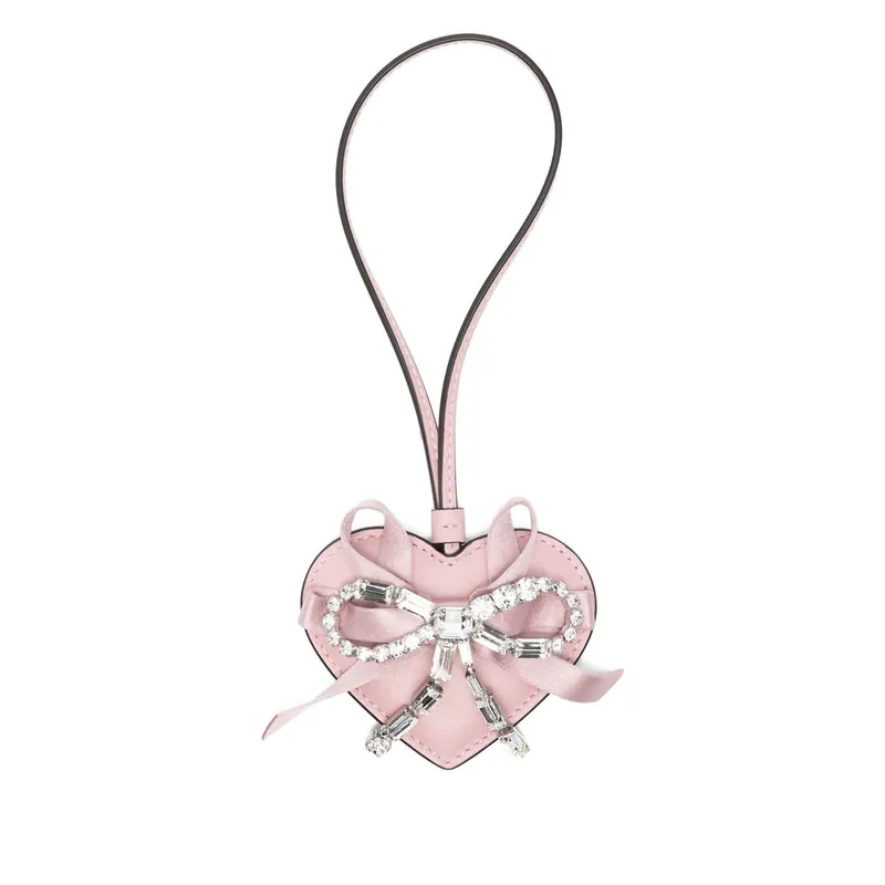 Heart Charm Keyrings Pink - Jimmy Choo