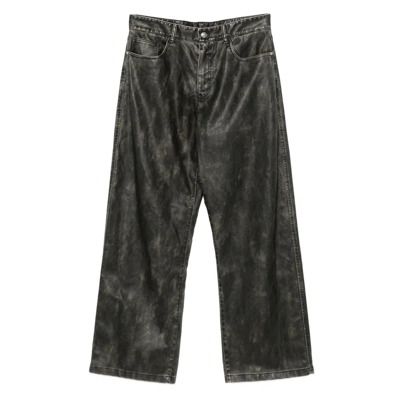 Leather Pants Gray - Palm Angels