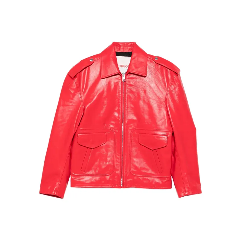 Leather Outerwears Red - Fiorucci