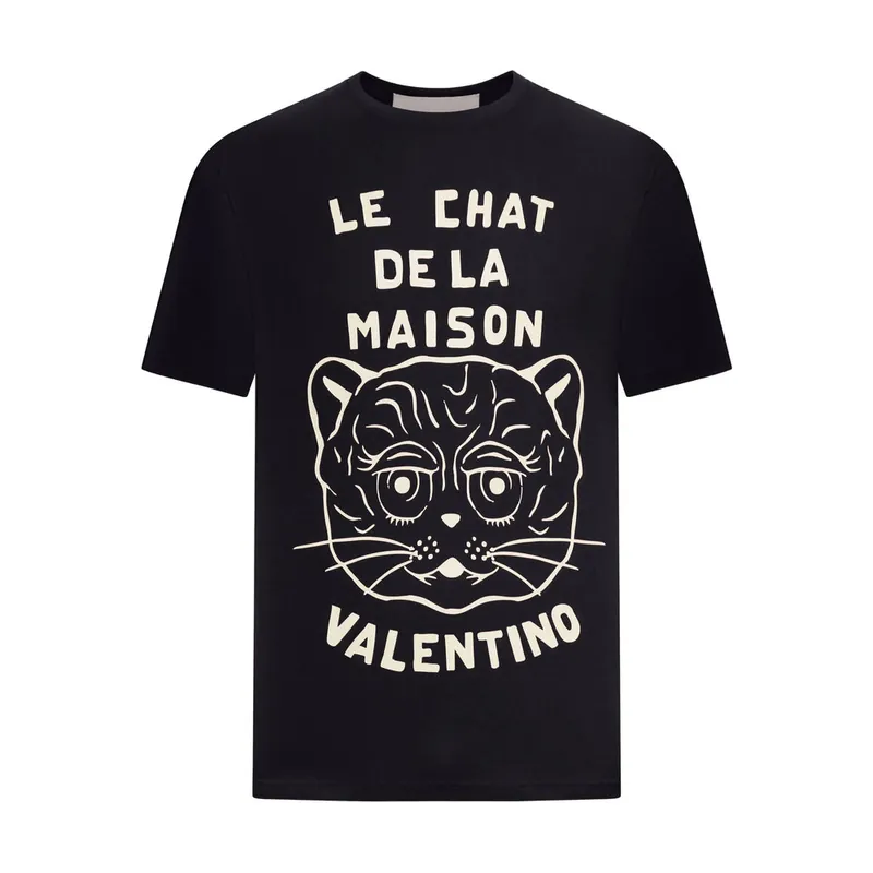 Le Chat De La Maison T Shirts Black - Valentino Garavani