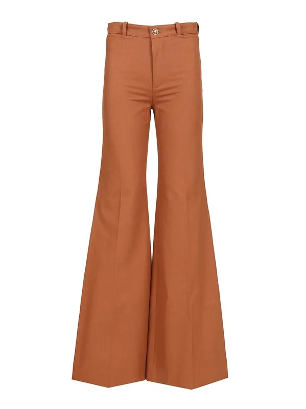 Flared Trousers Orange - Chloé