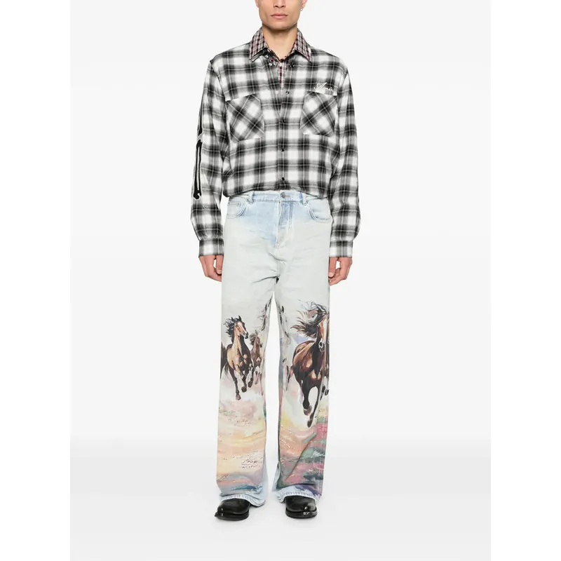 Denim Blue, Brown - Amiri