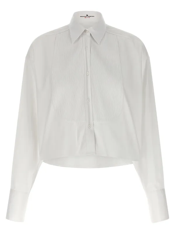 Plastron Shirt Shirt And Blouse White - Ermanno Scervino