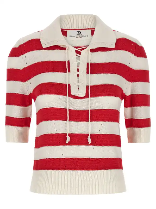 Crochet Shirt Polo Red - Ermanno Scervino