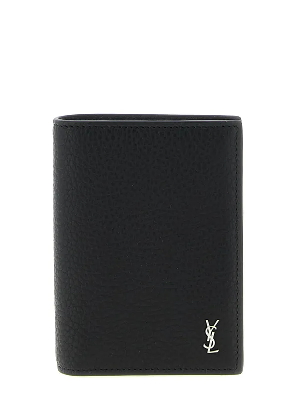 Tiny Cassandre Wallets And Card Holders Black - Saint Laurent