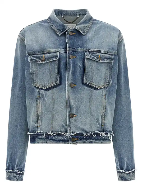 Denim Jacket Puffer Jackets Light Blue - Maison Margiela