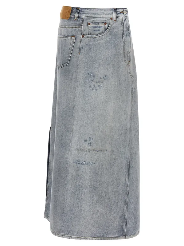 Asymmetrical Construction Skirt Skirts Light Blue - MM6 Maison Margiela