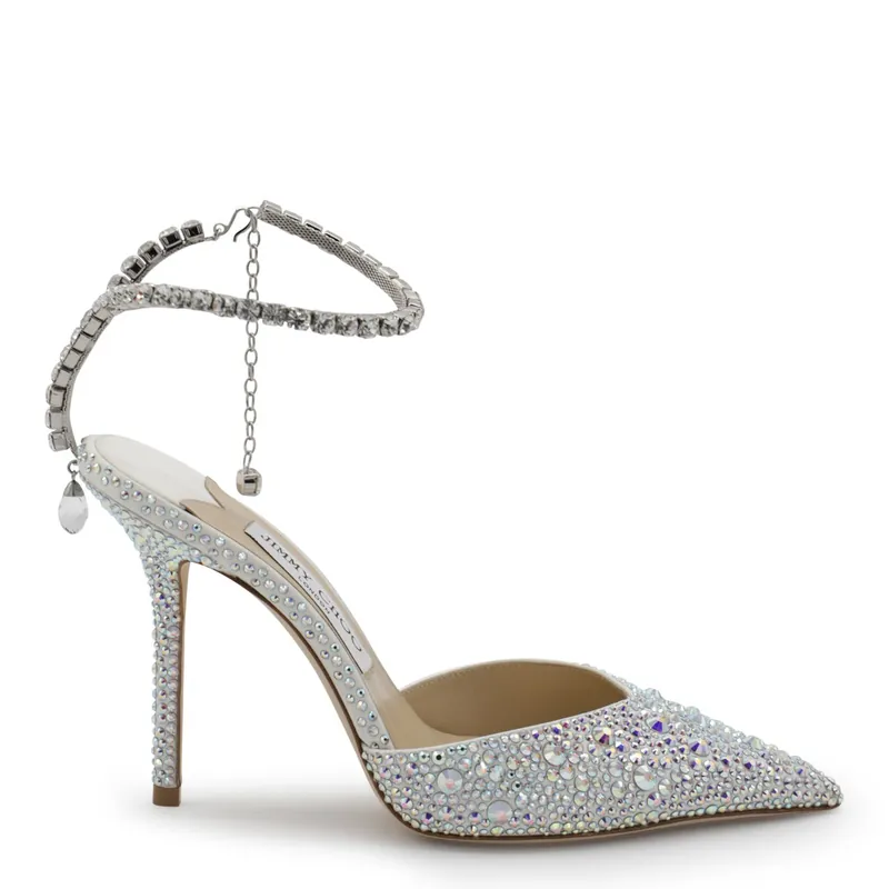 With Heel Ivory/Crystal - Jimmy Choo