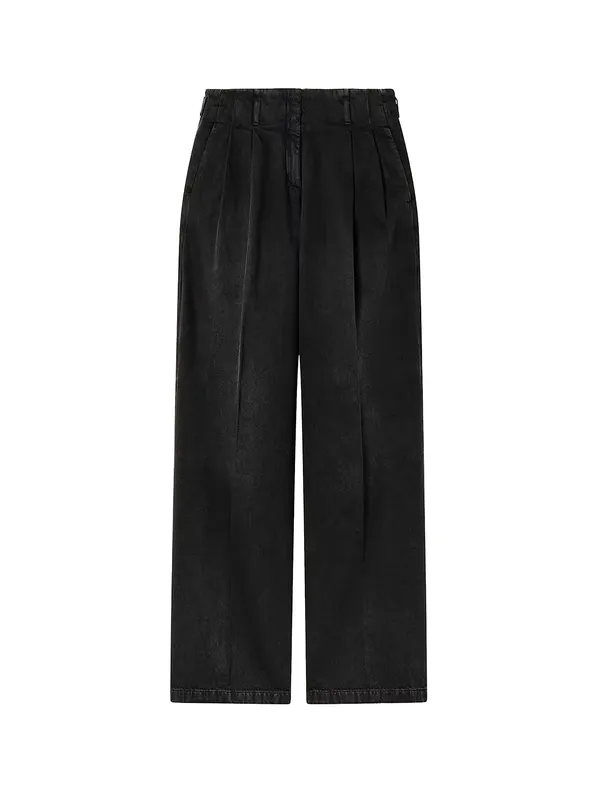 Flavia Stone-Washed Cotton Trousers