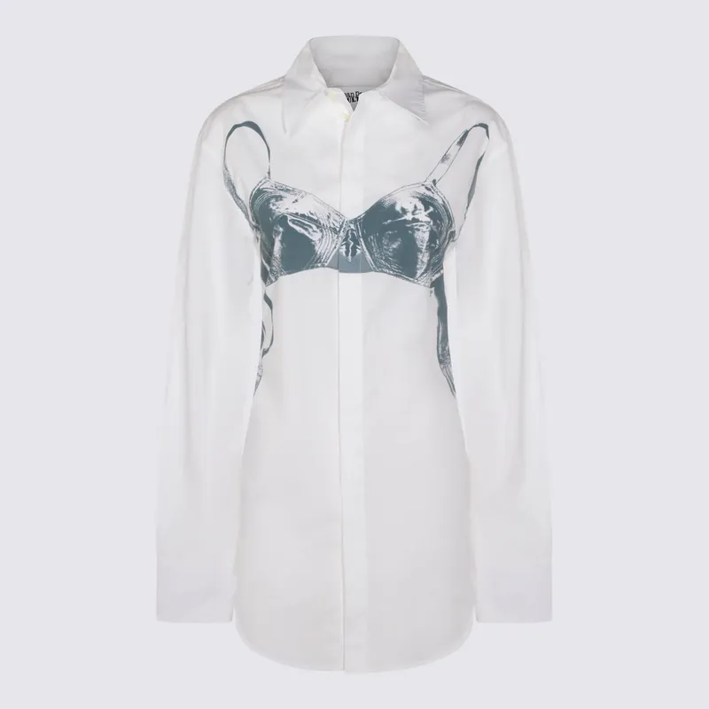 Shirts White/Bluegrey - Jean Paul Gaultier