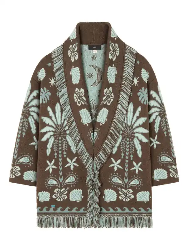 Echoes Of The Island Wool And Cotton Cardigan - Alanui