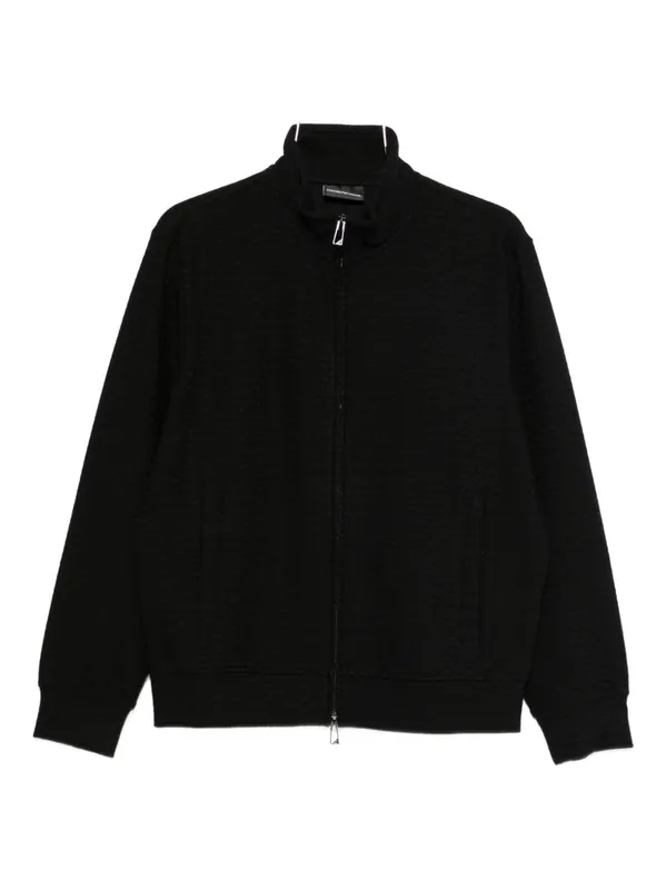 Cotton Blend Zipped Sweatshirt - Emporio Armani
