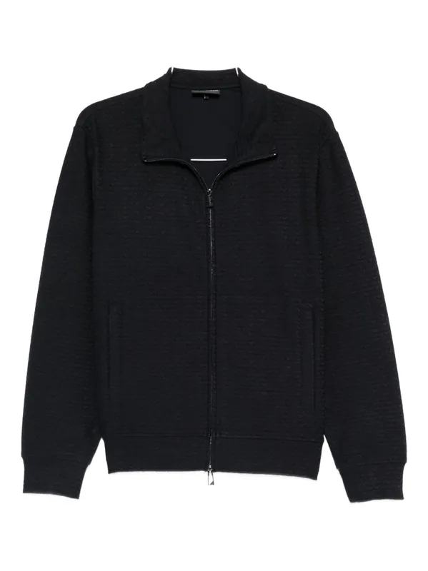 Cotton Blend Zipped Sweatshirt - Emporio Armani
