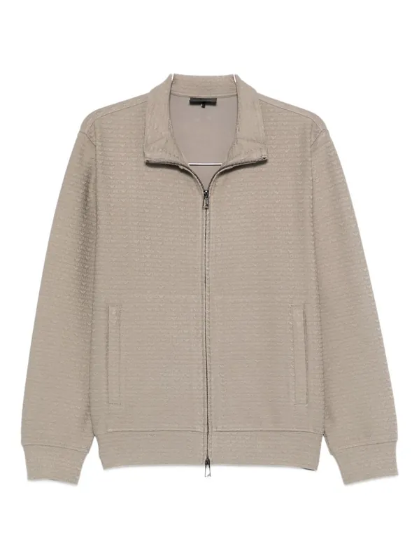 Cotton Blend Zipped Sweatshirt - Emporio Armani