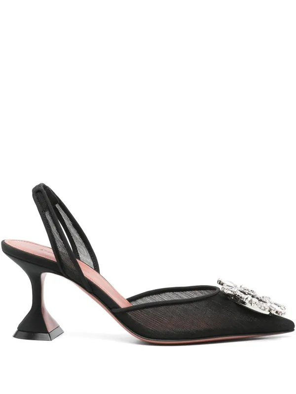Begum Mesh Slingback Pumps - Amina Muaddi