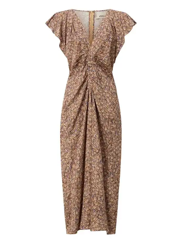 Lyndsay Midi Dress With Ruffles - Isabel Marant