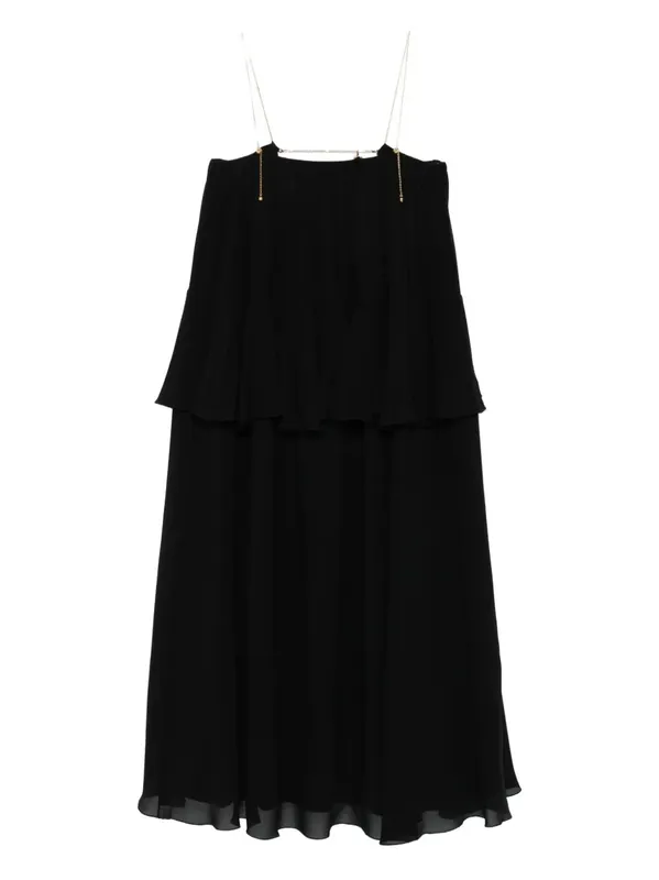 Sleeveless Long Dress In Silk Georgette - Chloé